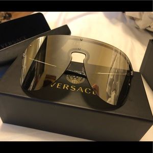 Versace Pilot Silver Sunglasses